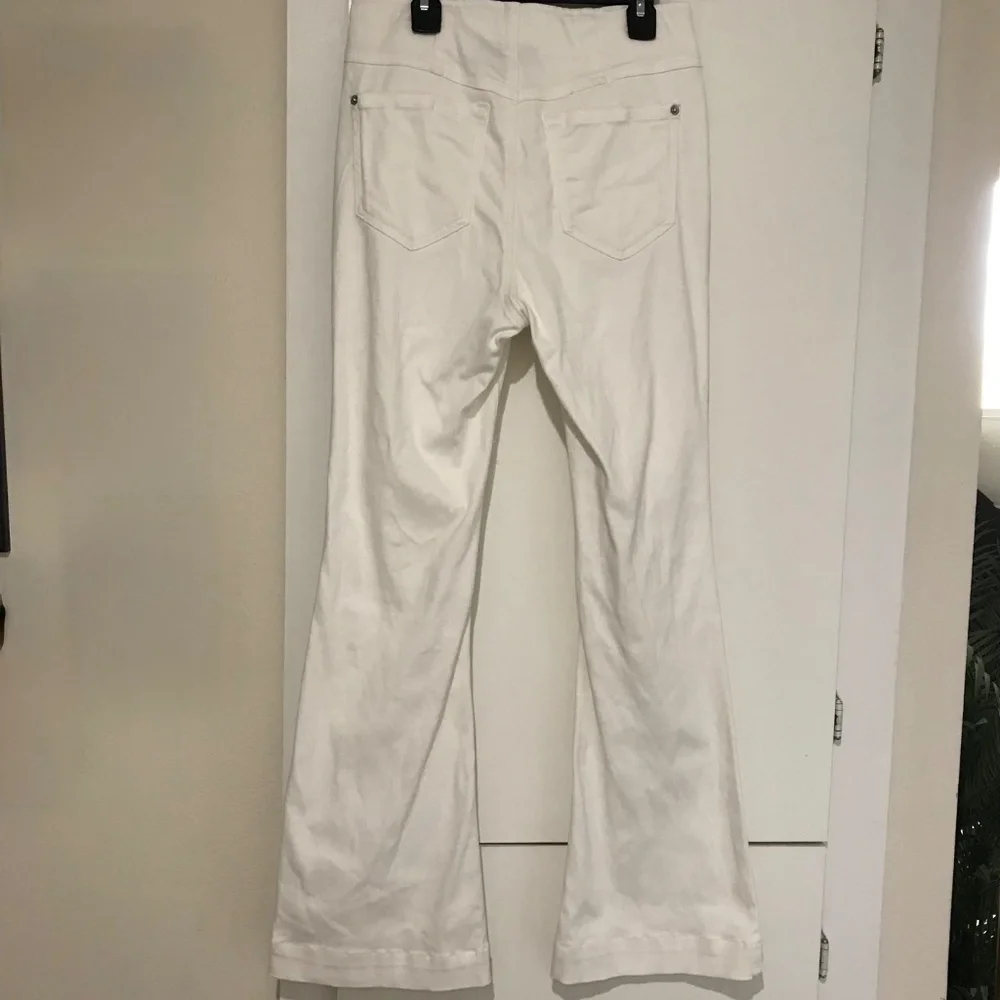 INC High-waisted Ivory Flared/bell bottom Stretch Jeans - Picture 5 of 7